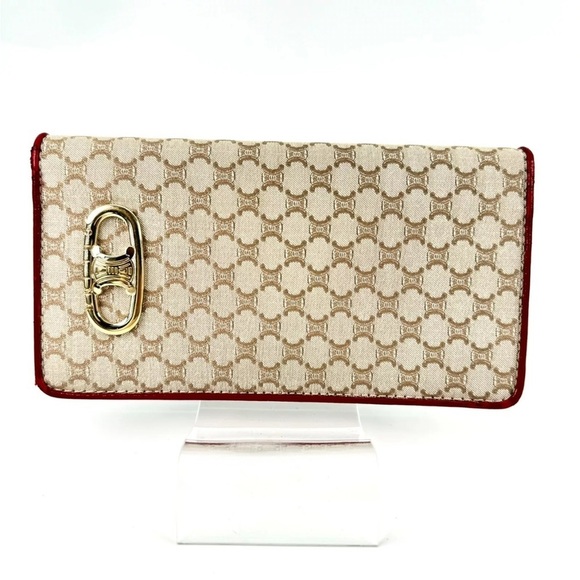 Authentic Celine Macadam Leather Canvas Long Wallet - Picture 1 of 12